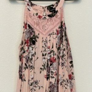 Floral Print Sleeveless Blouse